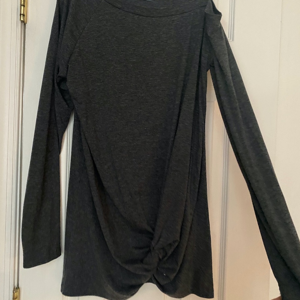 Women's grey one shoulder comfy top Size M